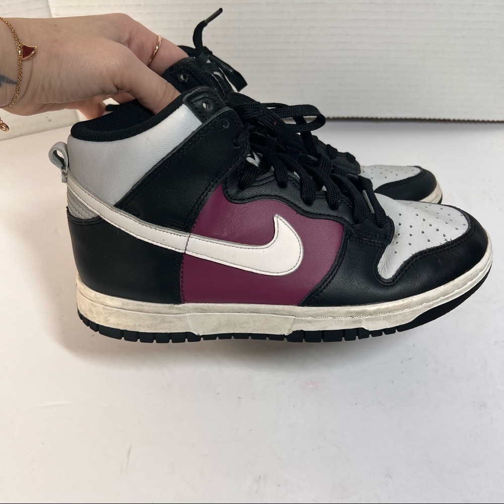 Nike WMNS Dunk High DD1869-005 Black Rosewood Pure Platinum Women's EUC Street - Picture 3 of 10